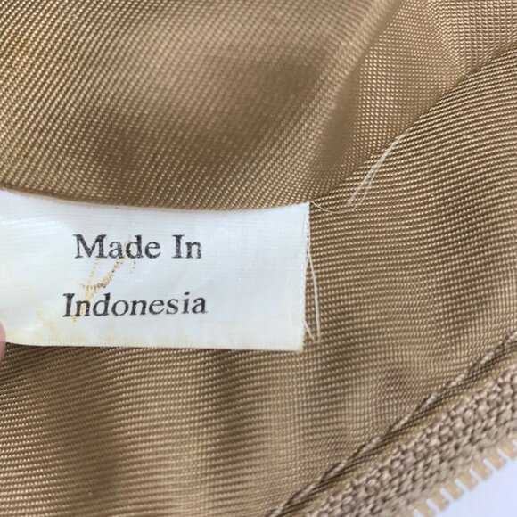 Beautiful The SAK Brown Nylon Crochet Slouchy Shoulder Bag Leather Strap/Trim - Picture 16 of 16